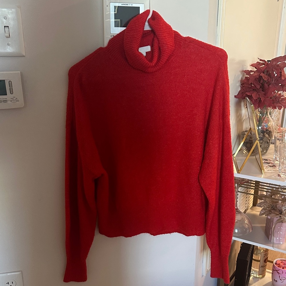 H&M Red Turtleneck Sweater